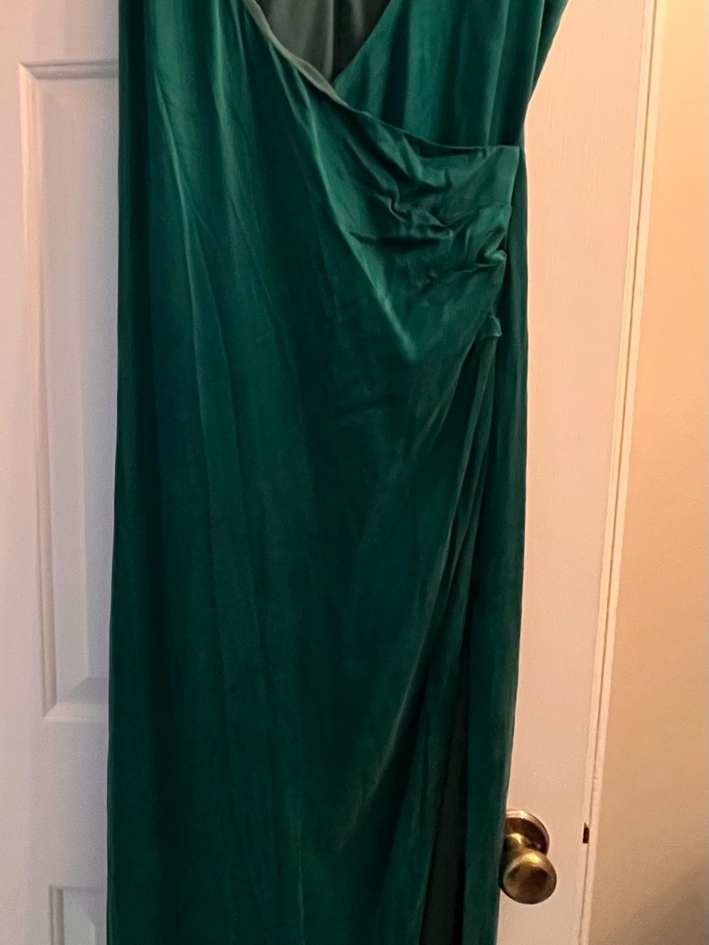 NBD Emerald Green Draped Maxi Dress